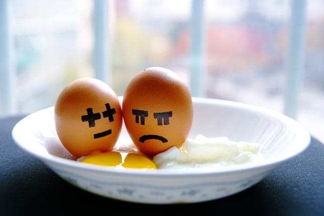悲しんでいる卵